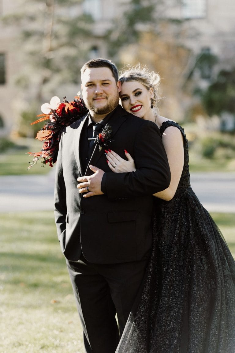 Wedding couple photographed in Regina, SK
